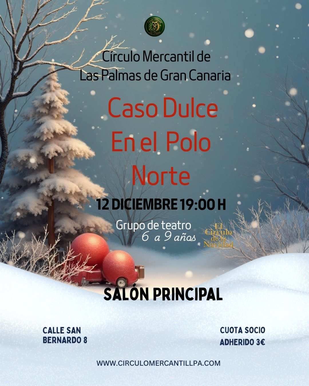 obra de teatro en el circulo mercantil caso dulce en el polo