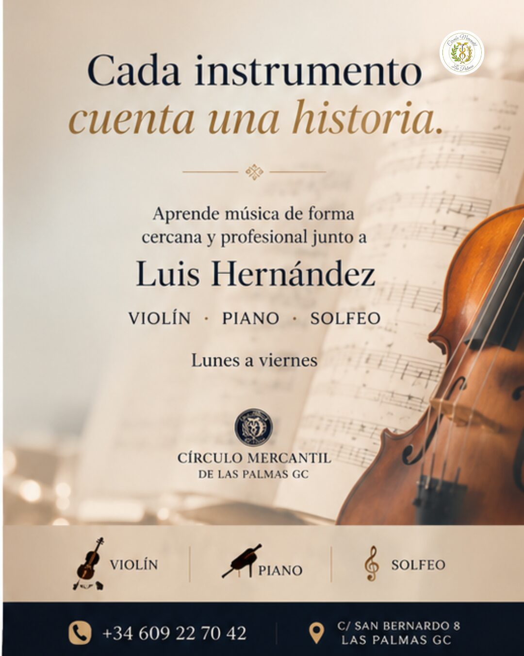 Cartel de música, canto y técnica vocal