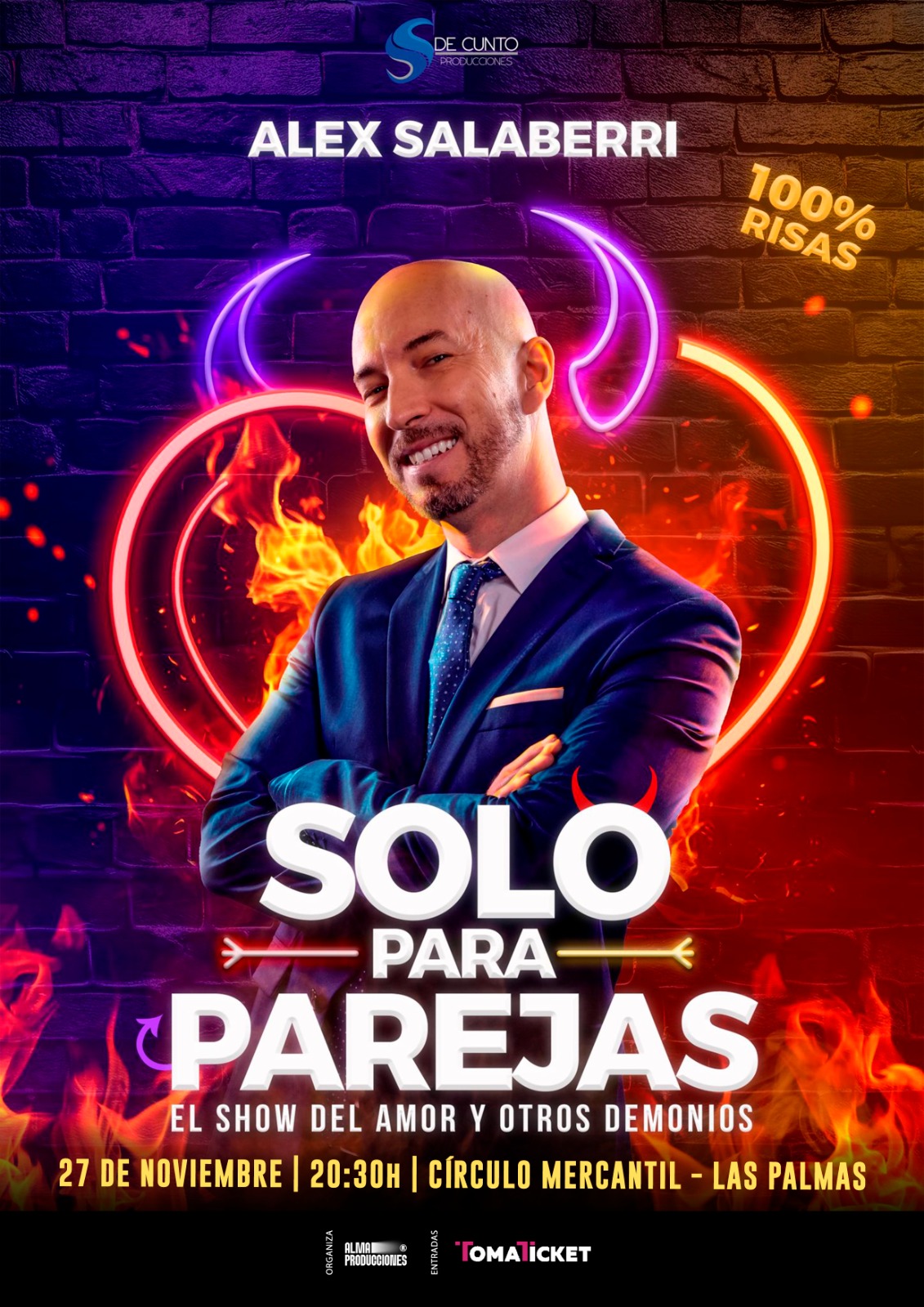 Cartel de Alex Salaberri, Solo para parejas, 27 de noviembre de 2026 en el Círculo Mercantil de Las Palmas
